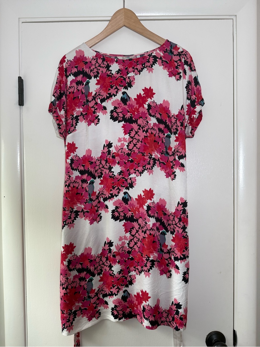 Boden Ivy Dress Bright Colorful Floral Birds Cap Sleeve Romantic Garden Party 12 - Picture 2 of 11
